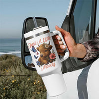 Just A Little Moody Tumbler With Handle Funny Sarcasm Highland Cow
