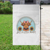 Just A Little Moody Garden Flag Funny Sarcasm Highland Cattle - Wonder Print Shop