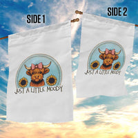 Just A Little Moody Garden Flag Funny Sarcasm Highland Cattle - Wonder Print Shop
