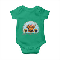 Just A Little Moody Baby Onesie Funny Sarcasm Highland Cattle - Wonder Print Shop