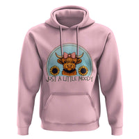 Just A Little Moody Hoodie Funny Sarcasm Highland Cattle - Wonder Print Shop