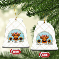 Just A Little Moody Ceramic Ornament Funny Sarcasm Highland Cattle - Wonder Print Shop