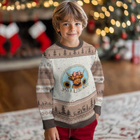 Just A Little Moody Ugly Christmas Sweater Funny Sarcasm Highland Cattle - Wonder Print Shop