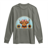 Just A Little Moody Long Sleeve Shirt Funny Sarcasm Highland Cattle - Wonder Print Shop