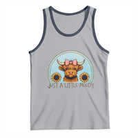 Just A Little Moody Tank Top Funny Sarcasm Highland Cattle - Wonder Print Shop