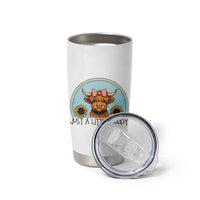 Just A Little Moody Tumbler Cup Funny Sarcasm Highland Cattle