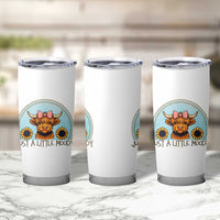 Just A Little Moody Tumbler Cup Funny Sarcasm Highland Cattle
