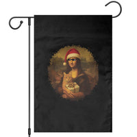 Chritsmas Mona Lisa Garden Flag Funny Holiday Kitty Lover - Wonder Print Shop