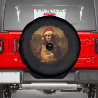 Chritsmas Mona Lisa Spare Tire Cover Funny Holiday Kitty Lover - Wonder Print Shop