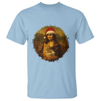 Chritsmas Mona Lisa T Shirt Funny Holiday Kitty Lover - Wonder Print Shop