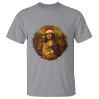 Chritsmas Mona Lisa T Shirt Funny Holiday Kitty Lover - Wonder Print Shop