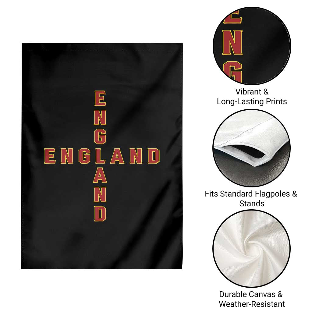 England Pride Cross Shape Typography Graphic Garden Flag