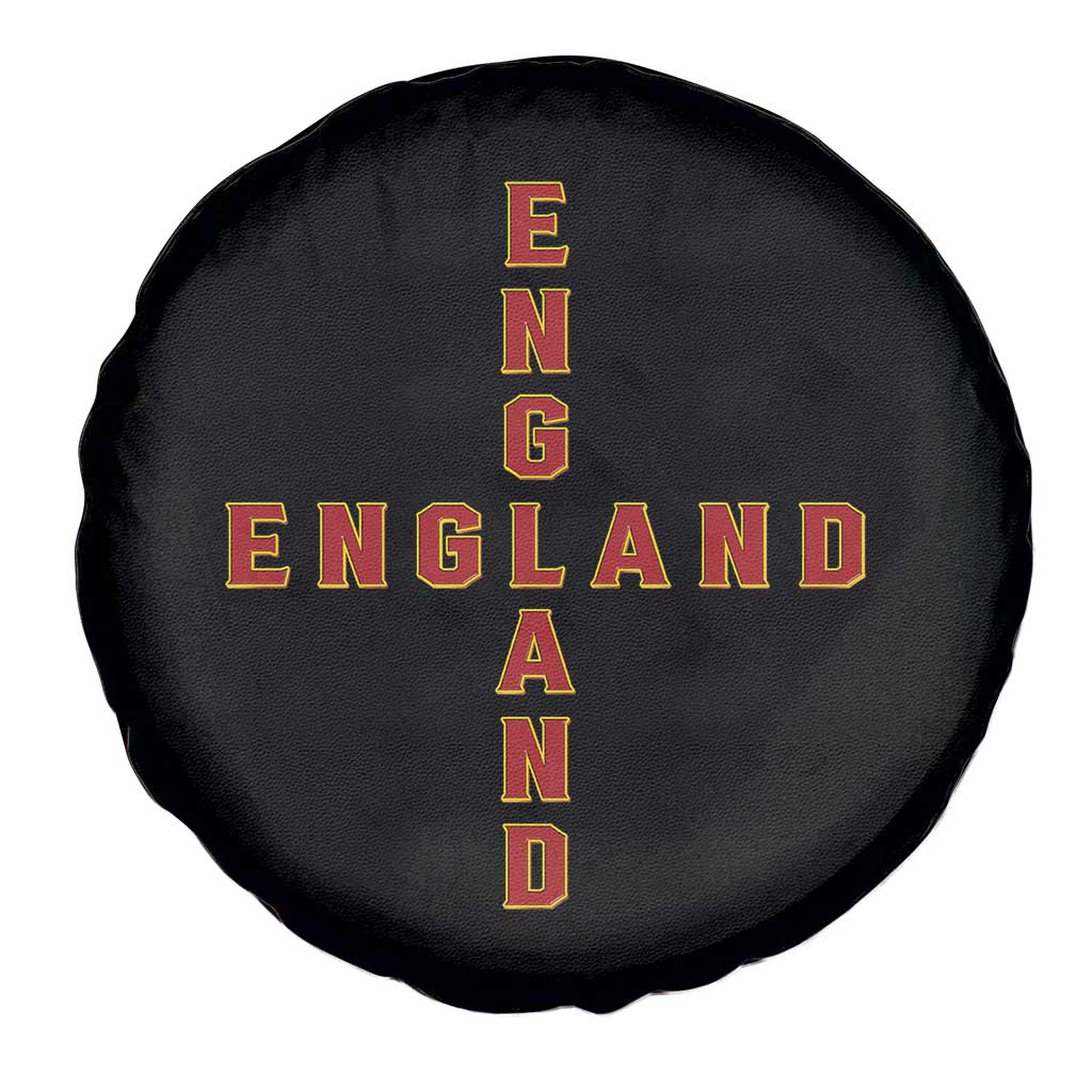 England Pride Cross Shape Typography Graphic Spare Tire Cover
