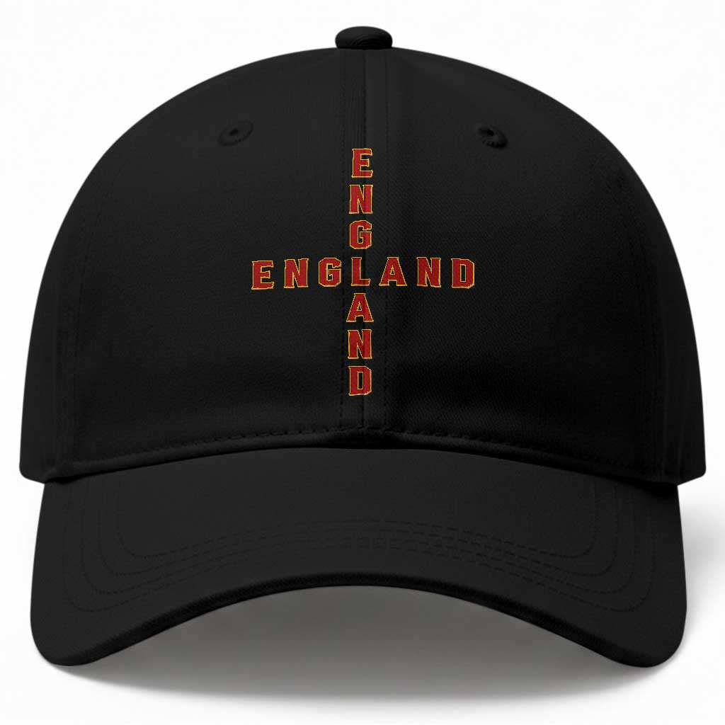 England Pride Cross Shape Typography Graphic Baseball Cap