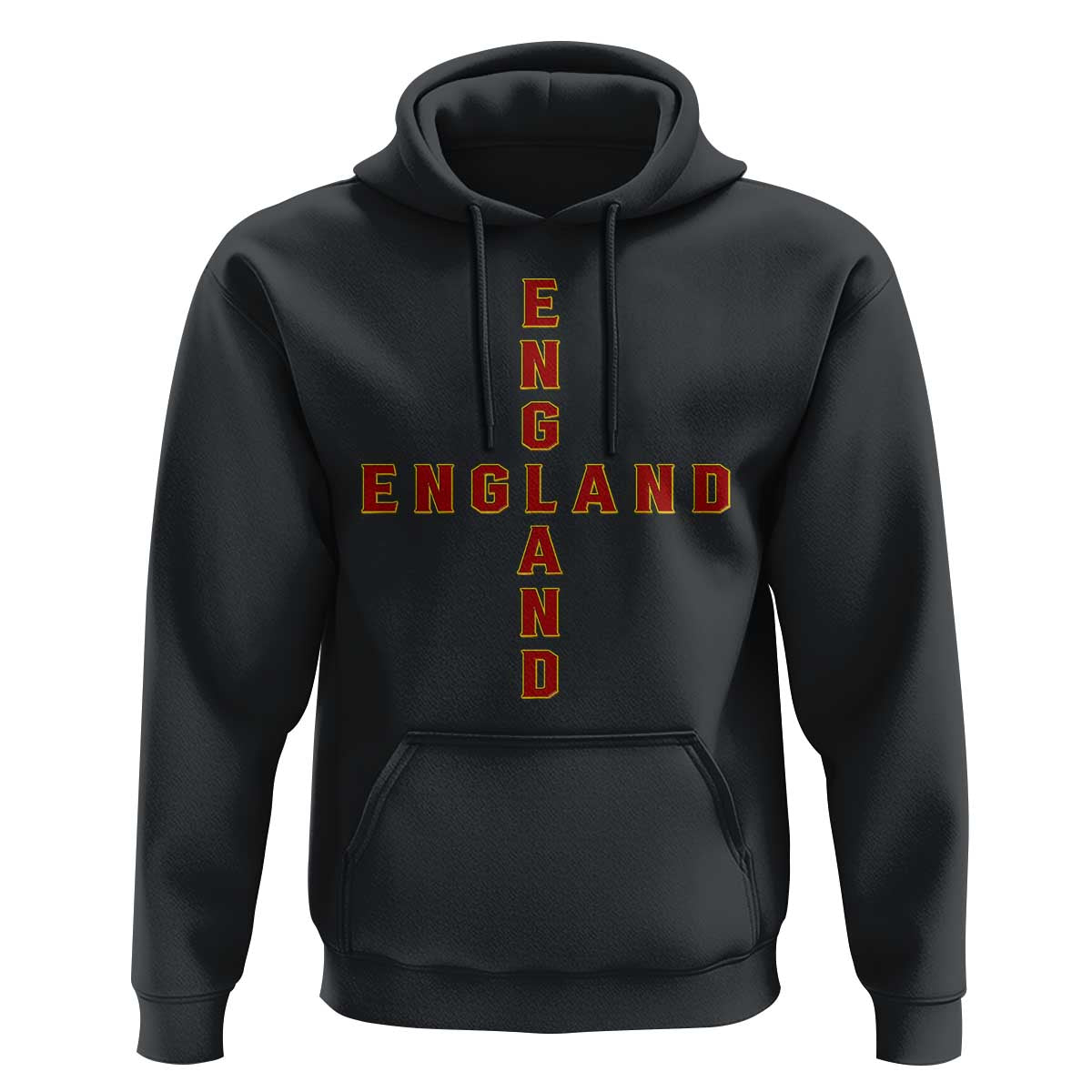 England Pride Cross Shape Typography Graphic Hoodie