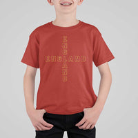 England Pride Cross Shape Typography Graphic T Shirt For Kid