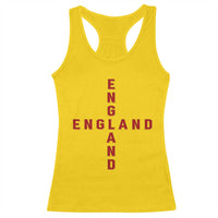 England Pride Cross Shape Typography Graphic Racerback Tank Top