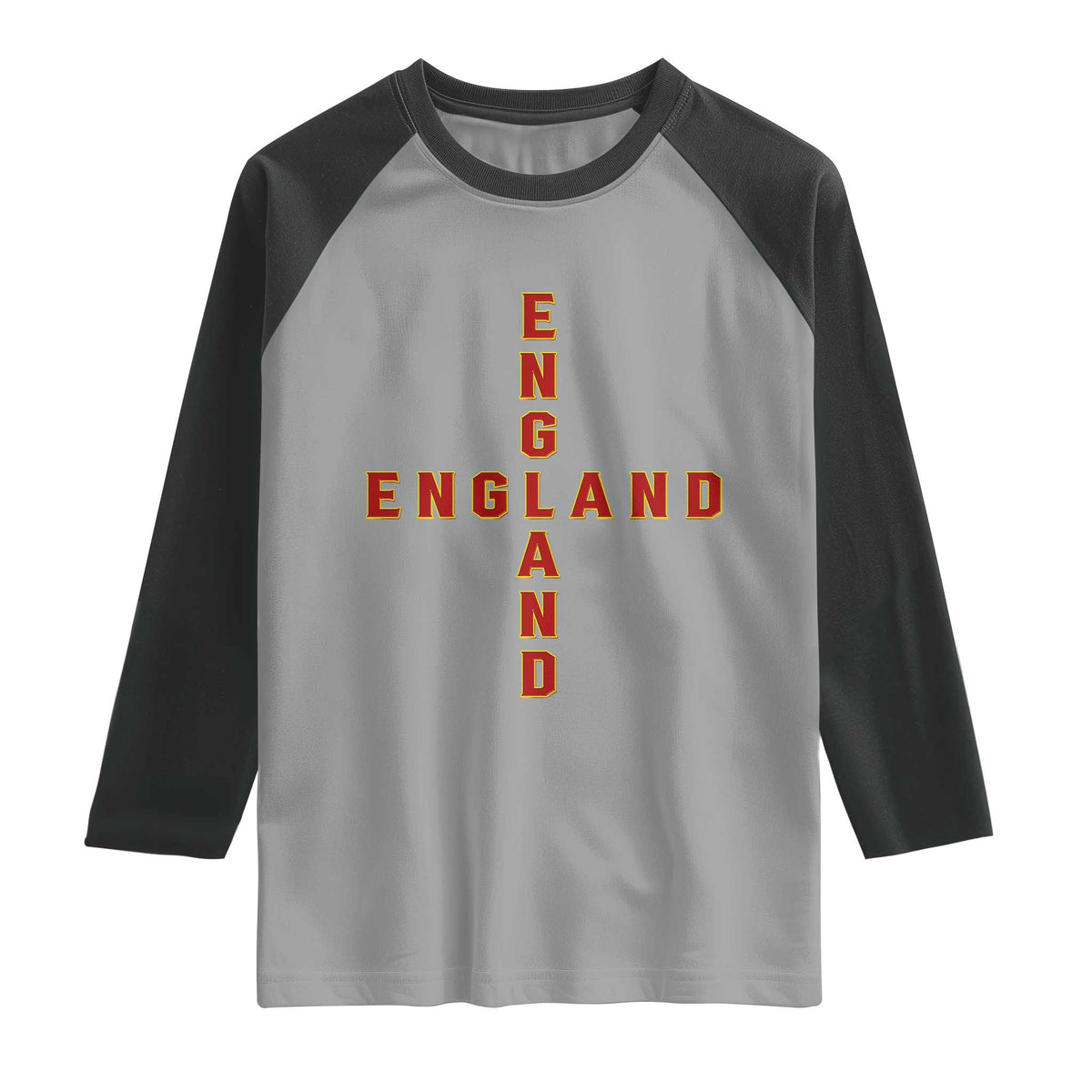 England Pride Cross Shape Typography Graphic Raglan Shirt