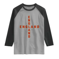 England Pride Cross Shape Typography Graphic Raglan Shirt