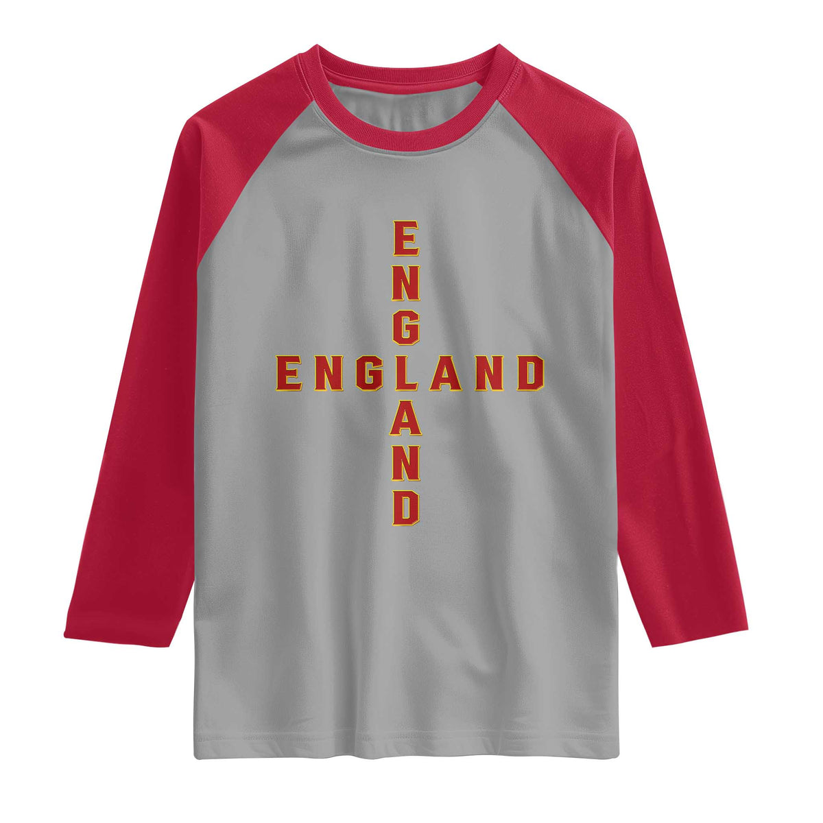 England Pride Cross Shape Typography Graphic Raglan Shirt