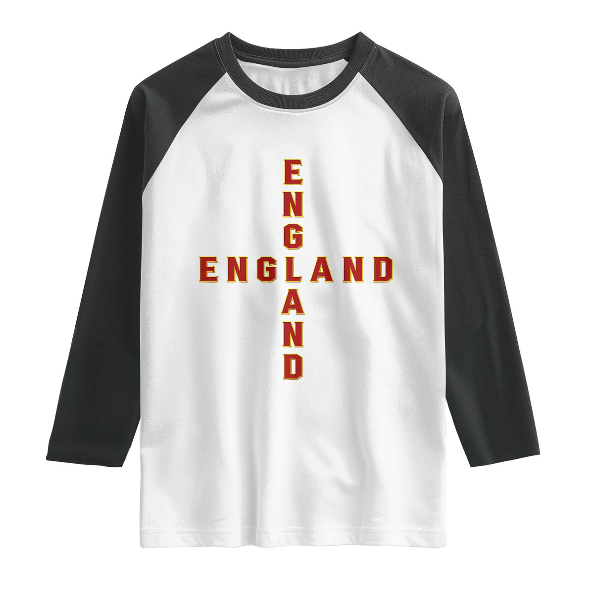 England Pride Cross Shape Typography Graphic Raglan Shirt