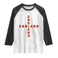 England Pride Cross Shape Typography Graphic Raglan Shirt