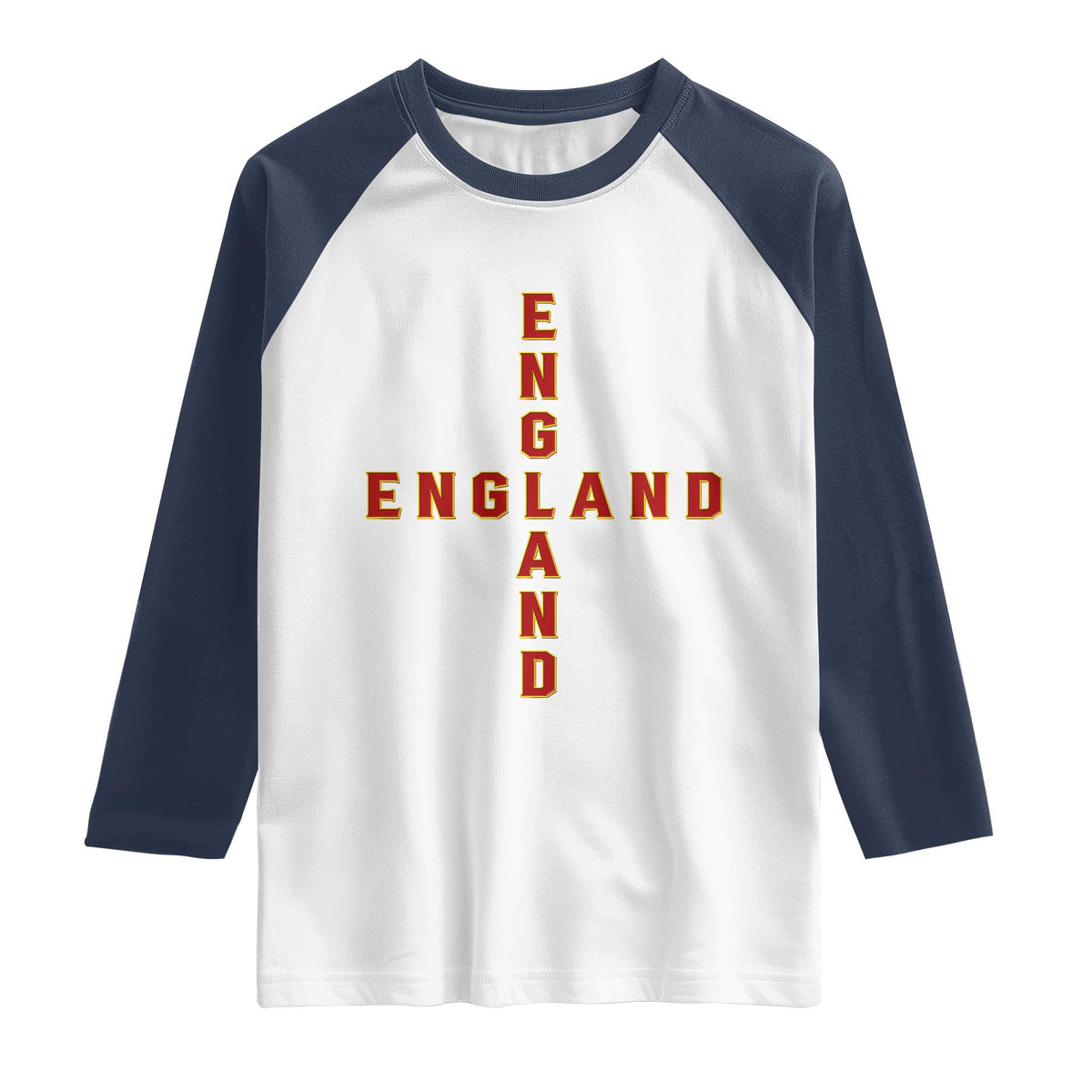 England Pride Cross Shape Typography Graphic Raglan Shirt