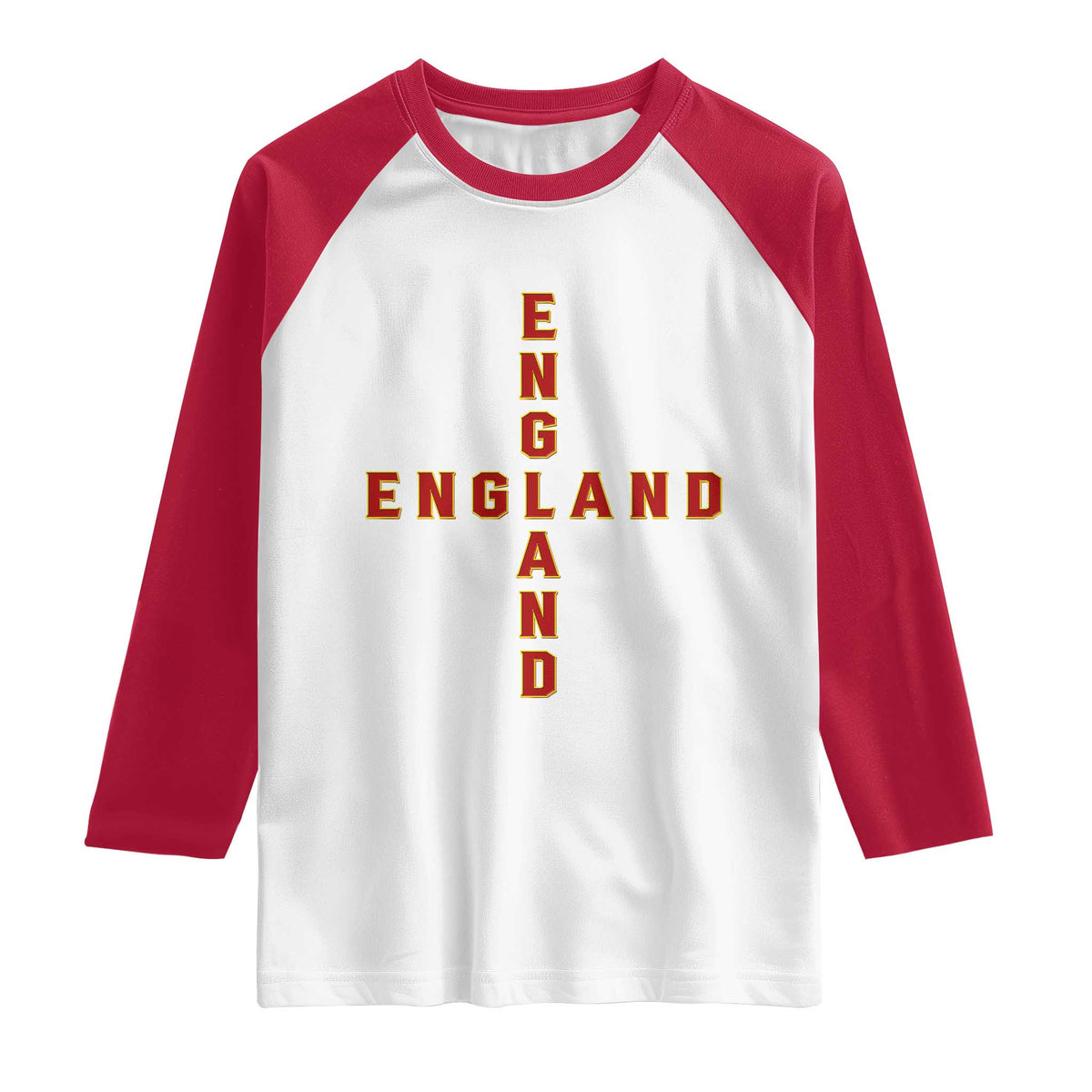 England Pride Cross Shape Typography Graphic Raglan Shirt