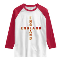 England Pride Cross Shape Typography Graphic Raglan Shirt