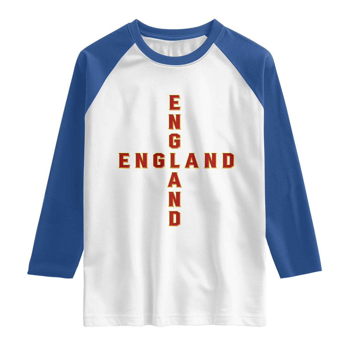 England Pride Cross Shape Typography Graphic Raglan Shirt