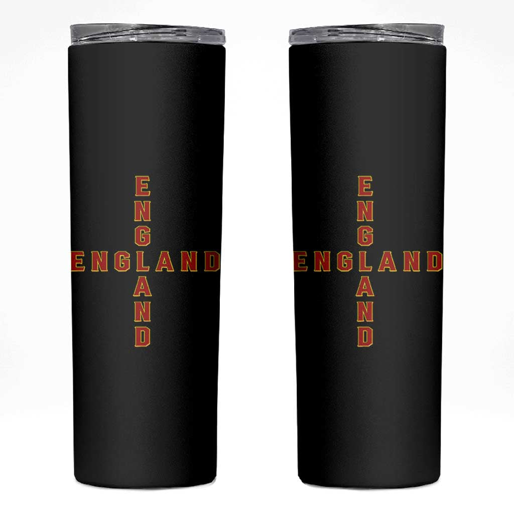England Pride Cross Shape Typography Graphic Skinny Tumbler