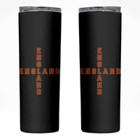 England Pride Cross Shape Typography Graphic Skinny Tumbler
