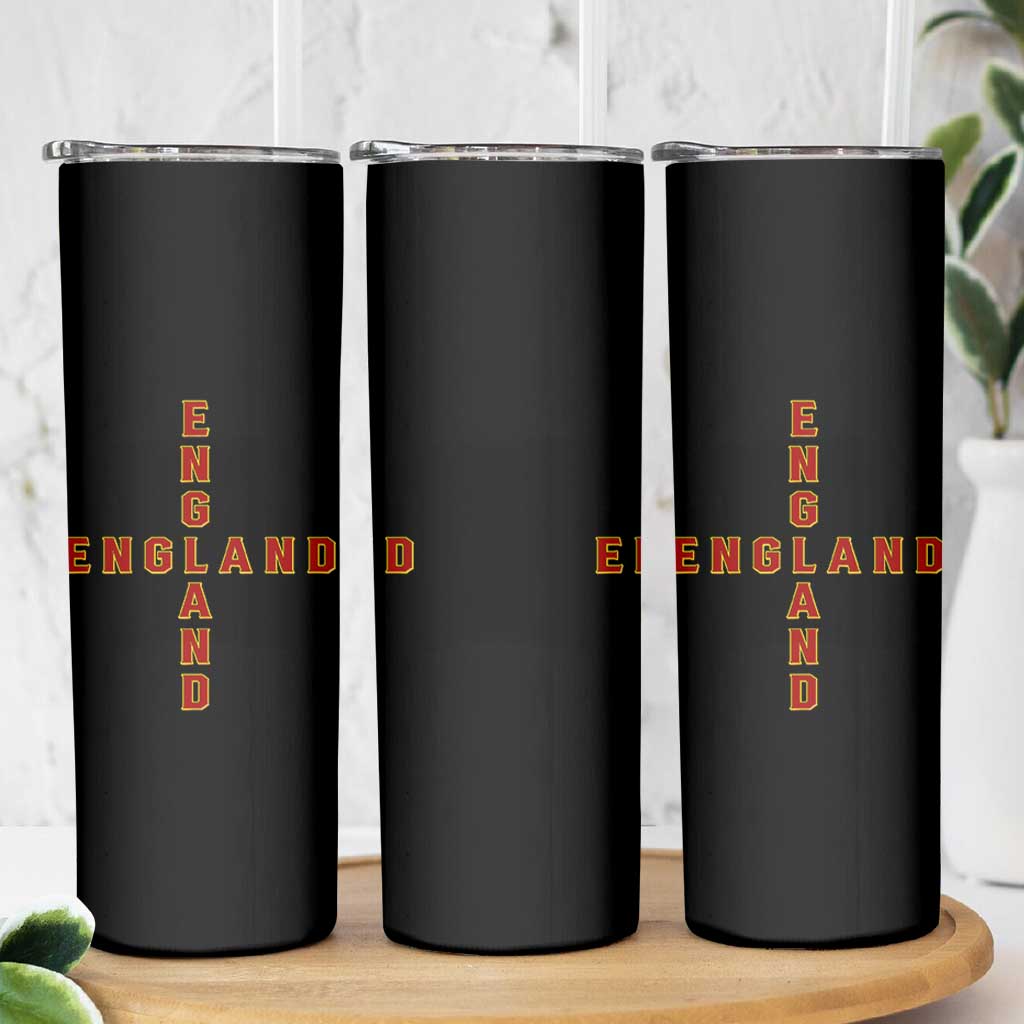 England Pride Cross Shape Typography Graphic Skinny Tumbler