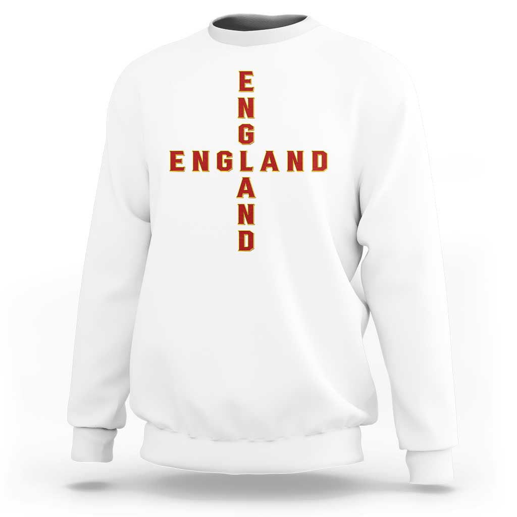 England Pride Cross Shape Typography Graphic Sweatshirt