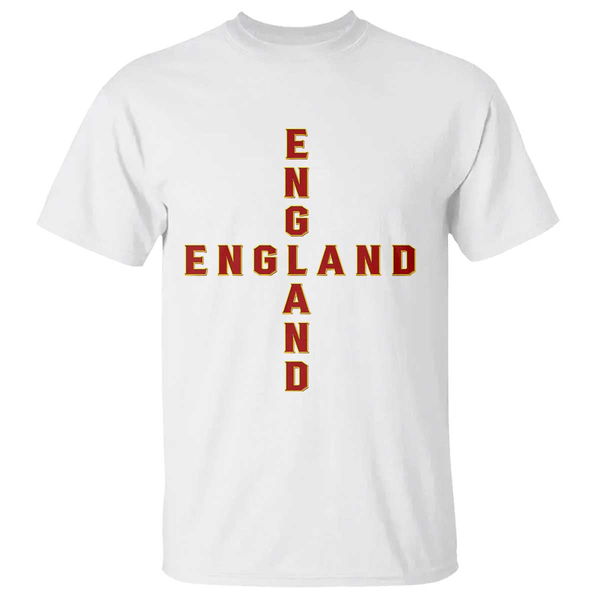 England Pride Cross Shape Typography Graphic T Shirt