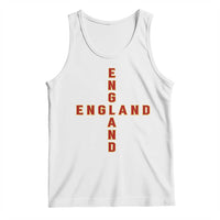 England Pride Cross Shape Typography Graphic Tank Top