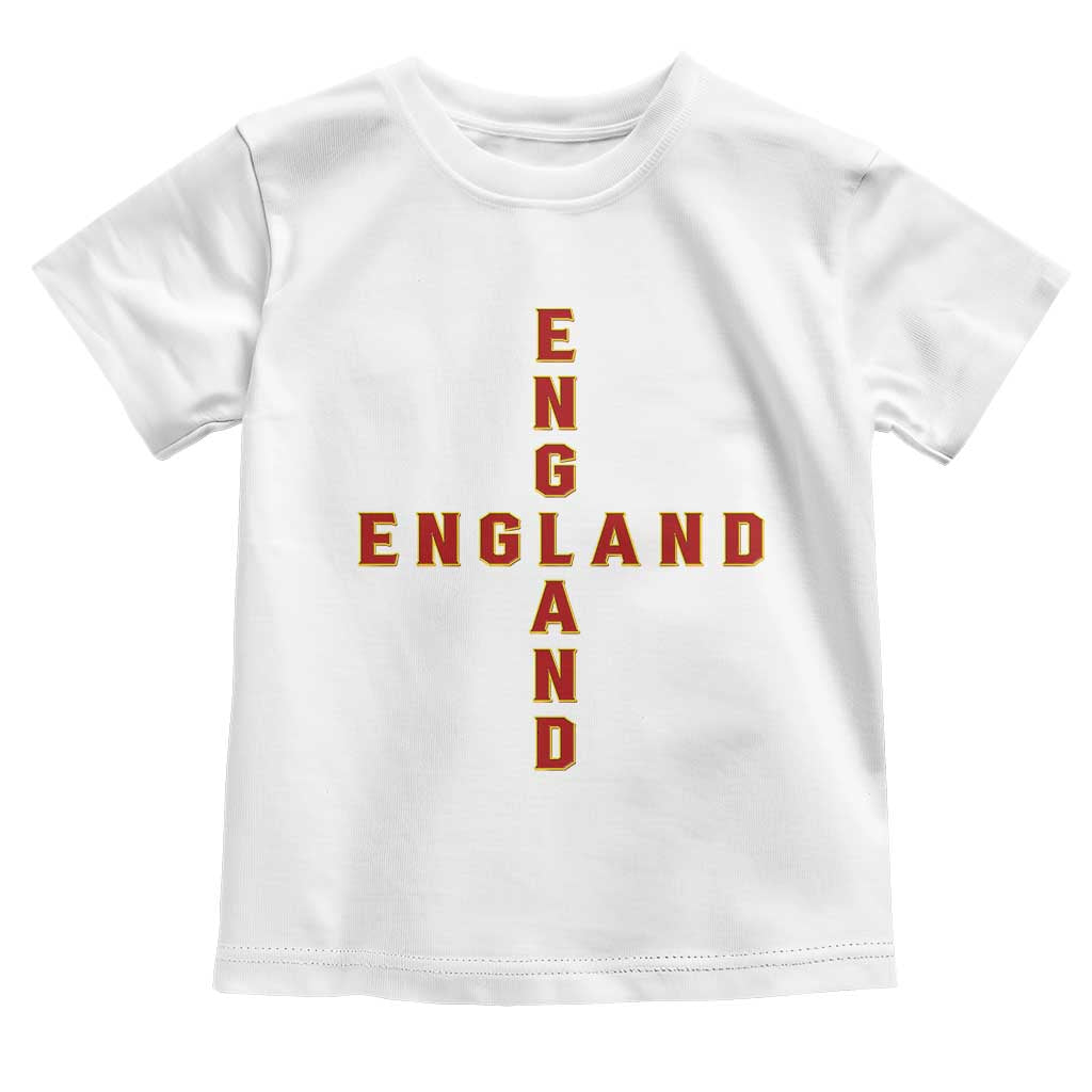 England Pride Cross Shape Typography Graphic Toddler T Shirt