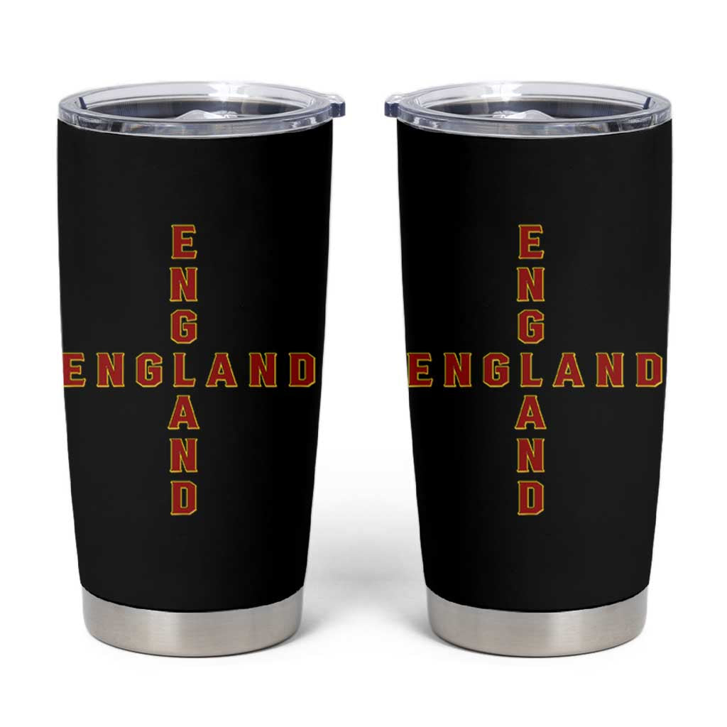 England Pride Cross Shape Typography Graphic Tumbler Cup