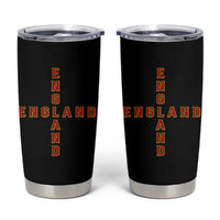 England Pride Cross Shape Typography Graphic Tumbler Cup