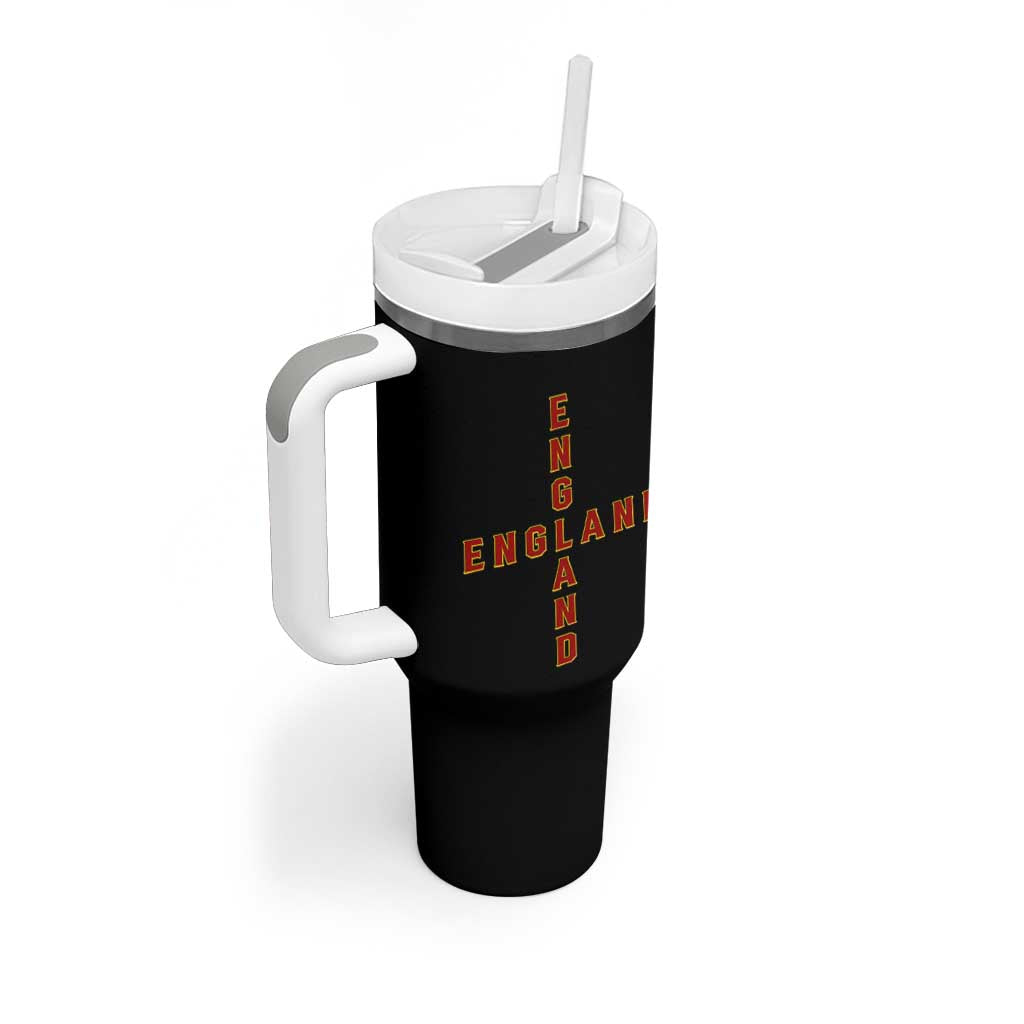 England Pride Cross Shape Typography Graphic Tumbler With Handle