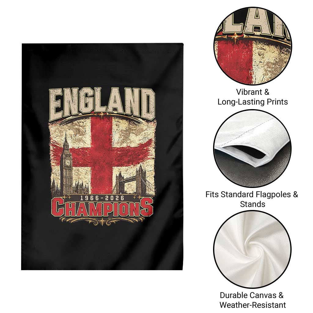 Vintage England Champions Garden Flag Proud Football Fan Heritage