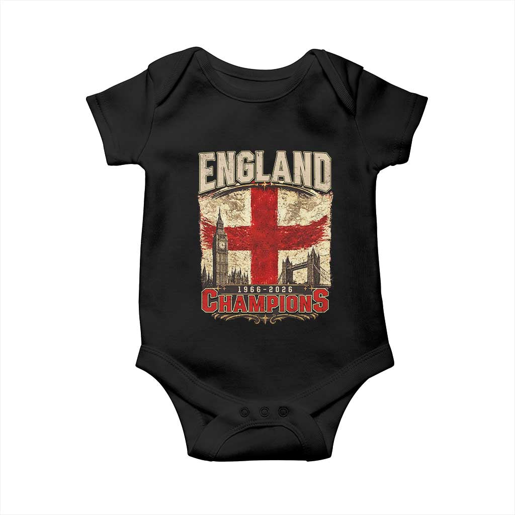 Vintage England Champions Baby Onesie Proud Football Fan Heritage