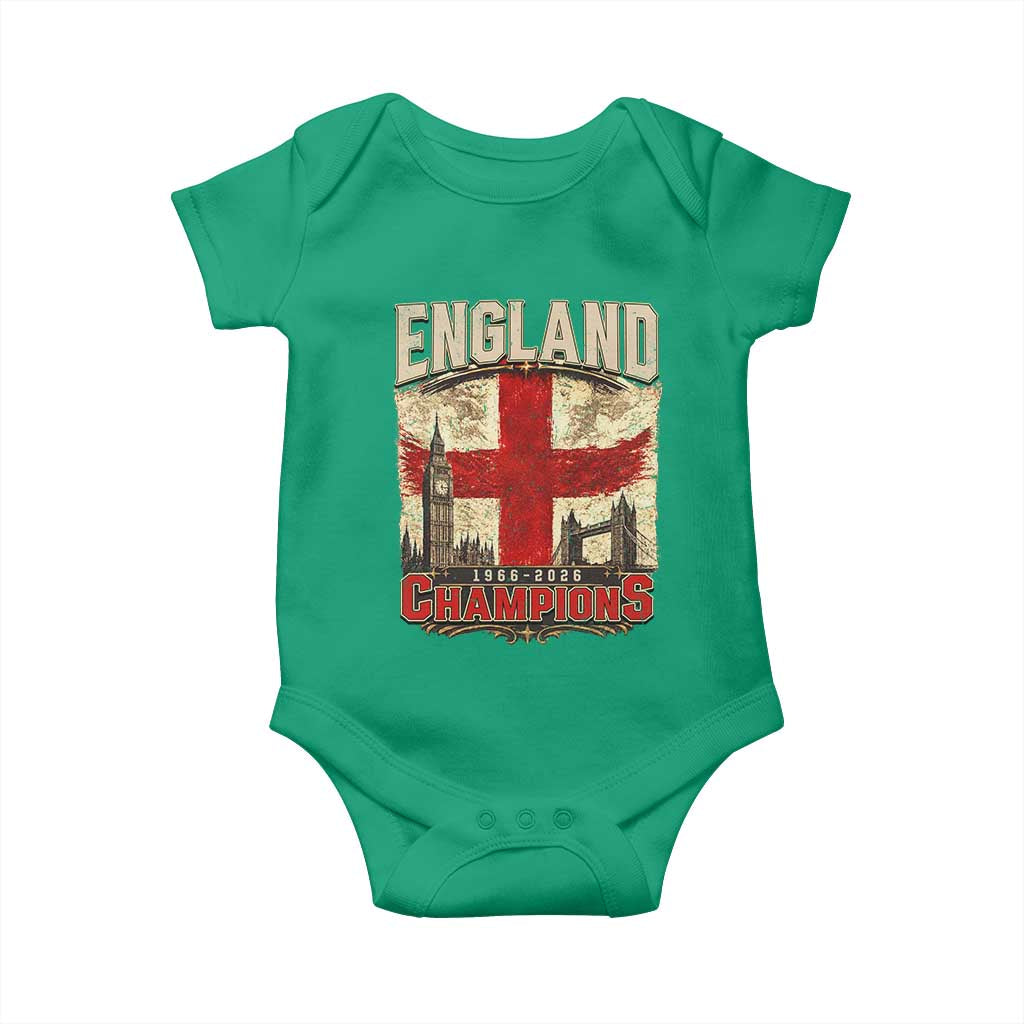 Vintage England Champions Baby Onesie Proud Football Fan Heritage