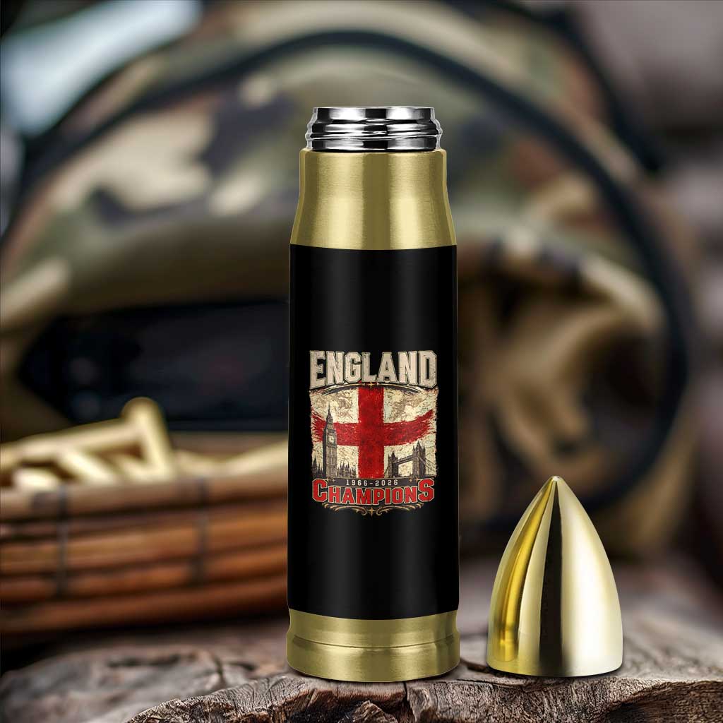 Vintage England Champions Bullet Tumbler Proud Football Fan Heritage