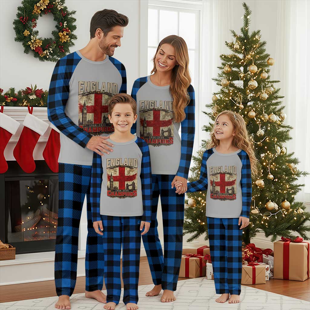 Vintage England Champions Plaid Pajama Set Proud Football Fan Heritage