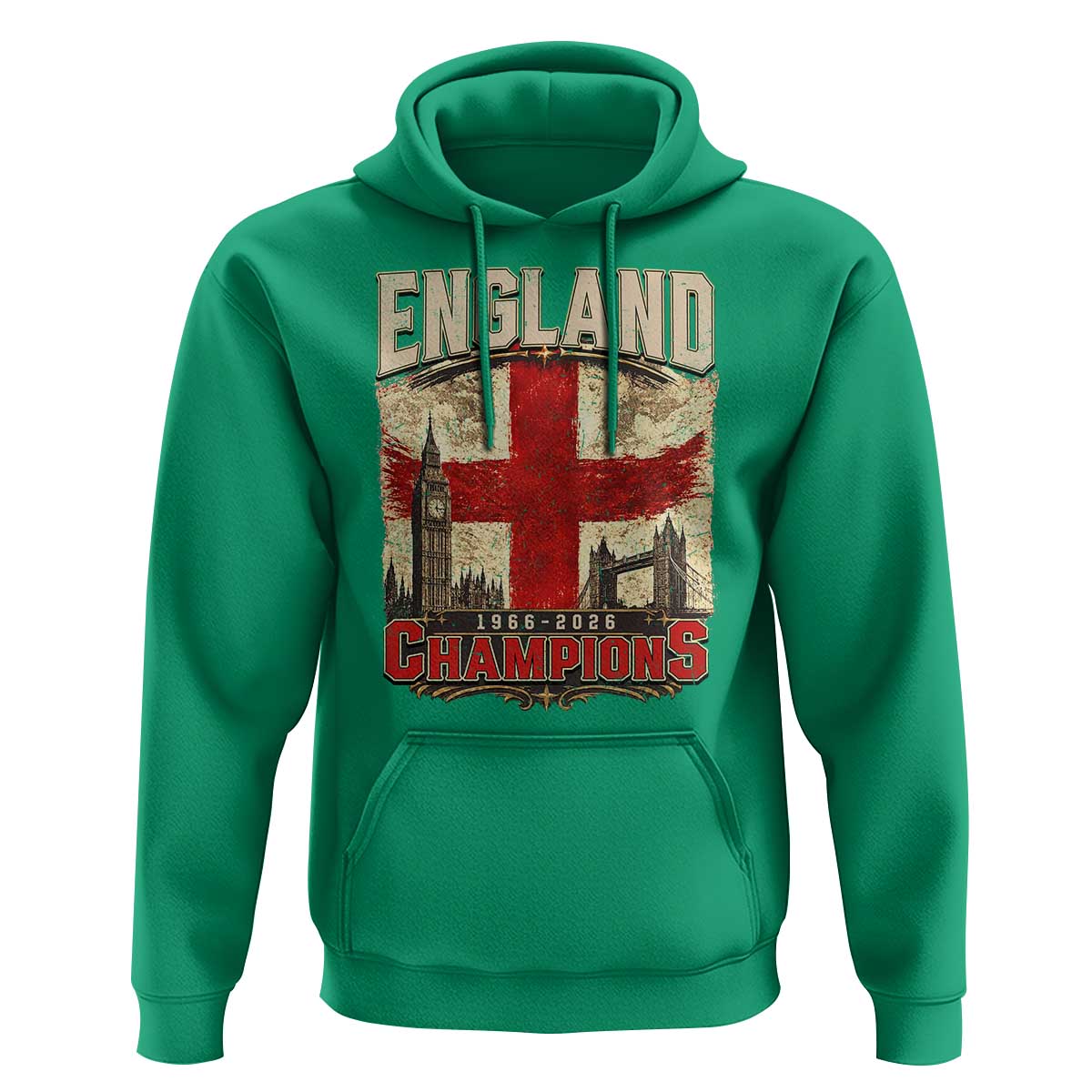 Vintage England Champions Hoodie Proud Football Fan Heritage