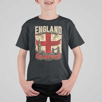 Vintage England Champions T Shirt For Kid Proud Football Fan Heritage