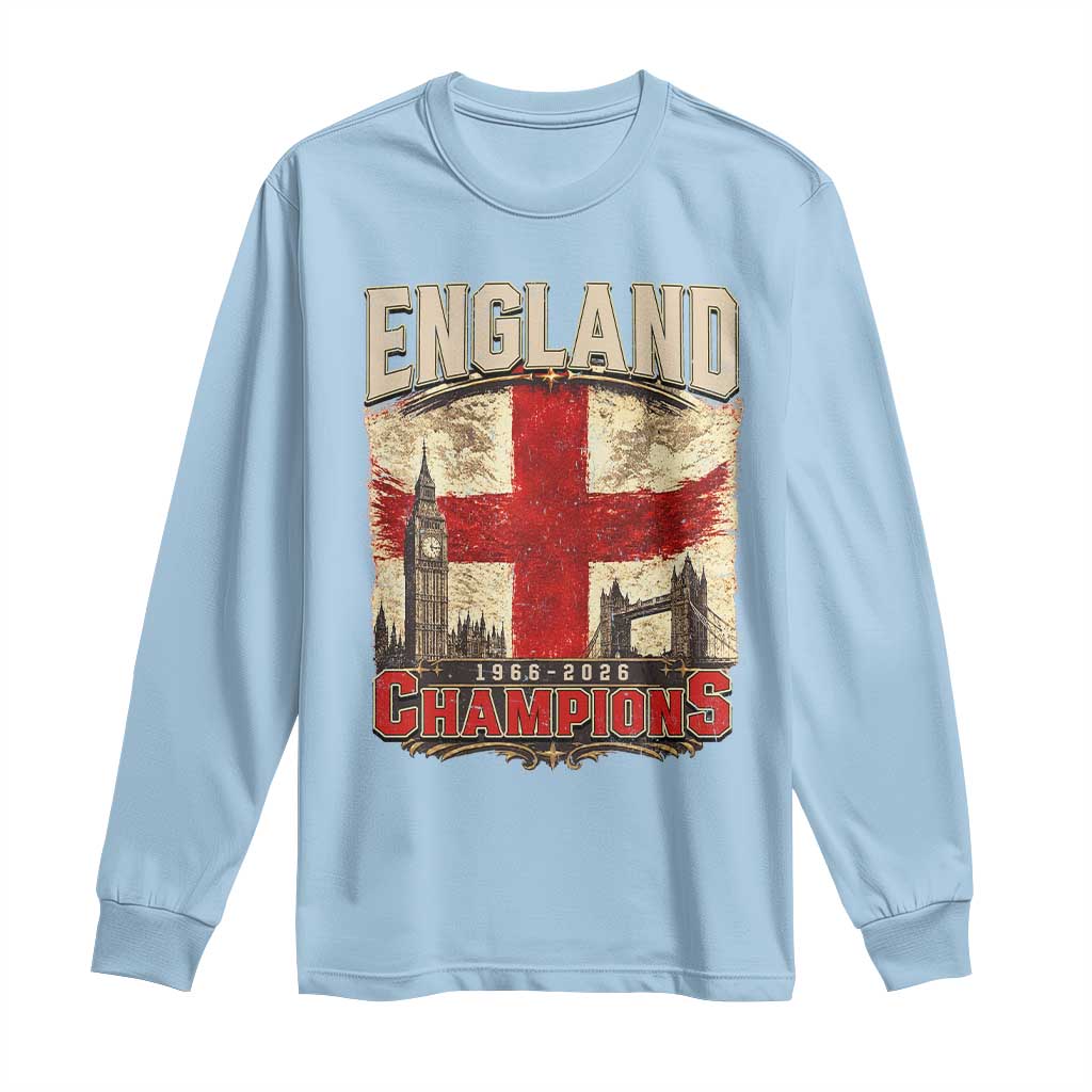 Vintage England Champions Long Sleeve Shirt Proud Football Fan Heritage
