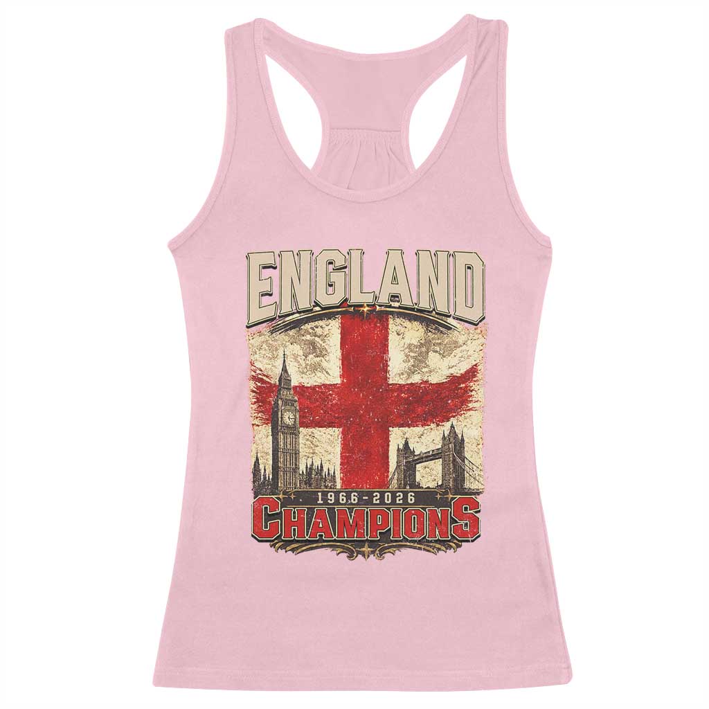 Vintage England Champions Racerback Tank Top Proud Football Fan Heritage
