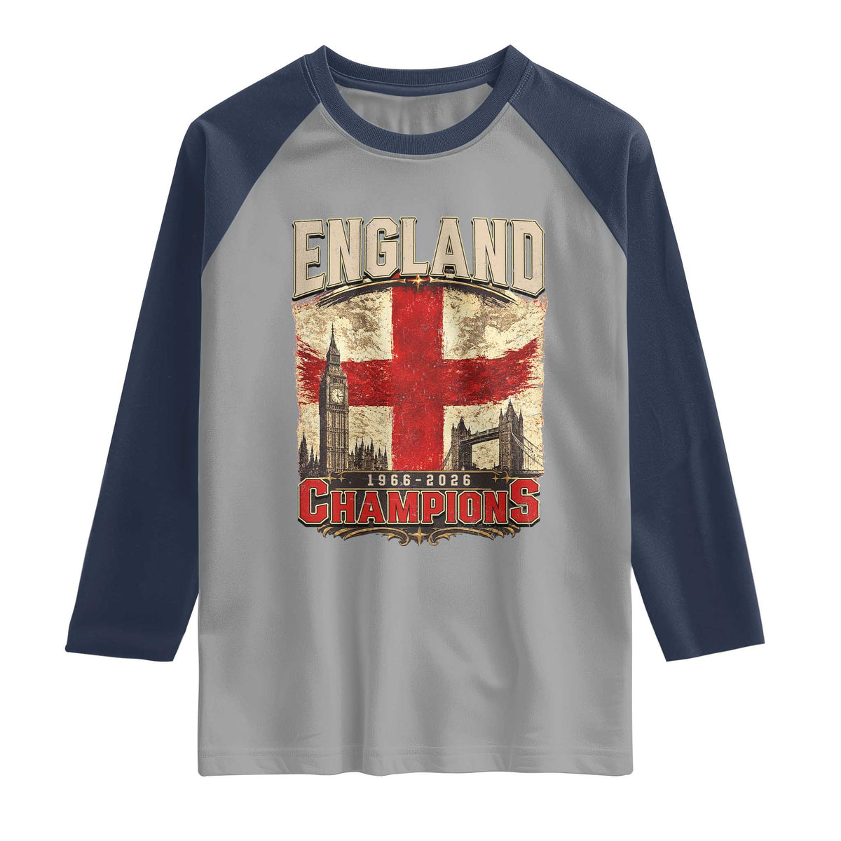 Vintage England Champions Raglan Shirt Proud Football Fan Heritage